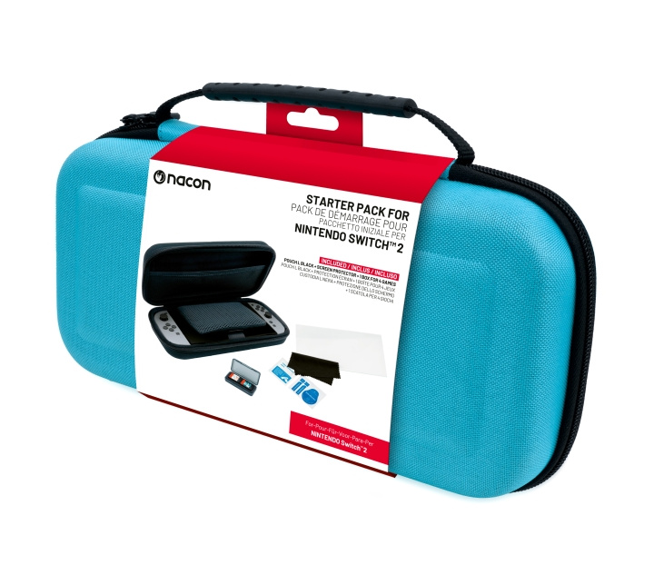 NACON Essential Pack för Nintendo Switch II - Hårt fodral, skärmskydd och förvaringslåda för 4 spel (blå) i gruppen HEMELEKTRONIK / Spelkonsoler & Tillbehör / Nintendo Switch 2 hos TP E-commerce Nordic AB (D28778)