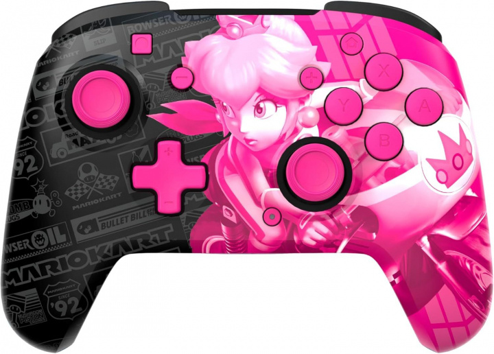 PDP Gaming Rematch trådlös handkontroll Grand Prix Peach licensierad Switch i gruppen HEMELEKTRONIK / Spelkonsoler & Tillbehör / Nintendo Switch hos TP E-commerce Nordic AB (D28803)