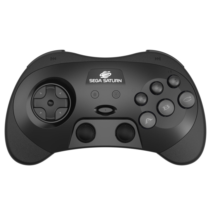 Retro-Bit SEGA Saturn PRO Controller - Svart i gruppen HEMELEKTRONIK / Spelkonsoler & Tillbehör / Nintendo Switch hos TP E-commerce Nordic AB (D28824)