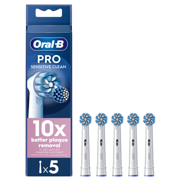Oral B Pro Sensitive Clean tandborsthuvuden - vita - 5 st i gruppen SKÖNHET & HÄLSA / Munvård / Borsthuvuden & Tillbehör hos TP E-commerce Nordic AB (D28909)