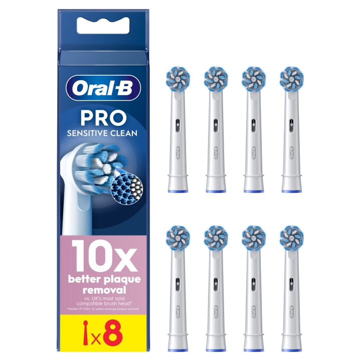 Oral B Pro Sensitive Clean tandborsthuvuden - vita - 8 st i gruppen SKÖNHET & HÄLSA / Munvård / Borsthuvuden & Tillbehör hos TP E-commerce Nordic AB (D28910)