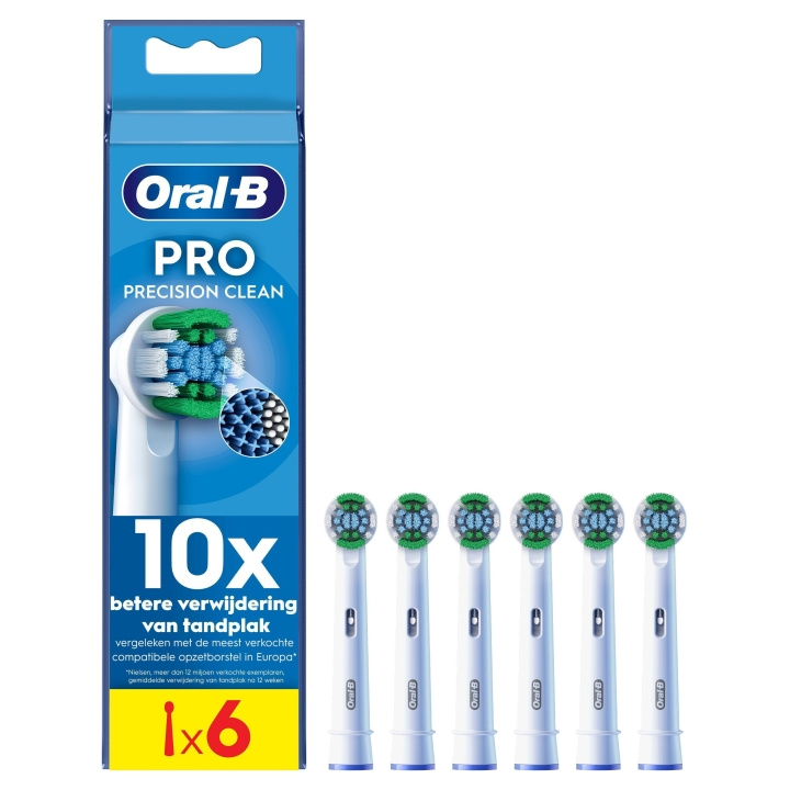 Oral B Pro Precision Clean Tandborsthuvuden - 6 st - Vit i gruppen SKÖNHET & HÄLSA / Munvård / Borsthuvuden & Tillbehör hos TP E-commerce Nordic AB (D28916)