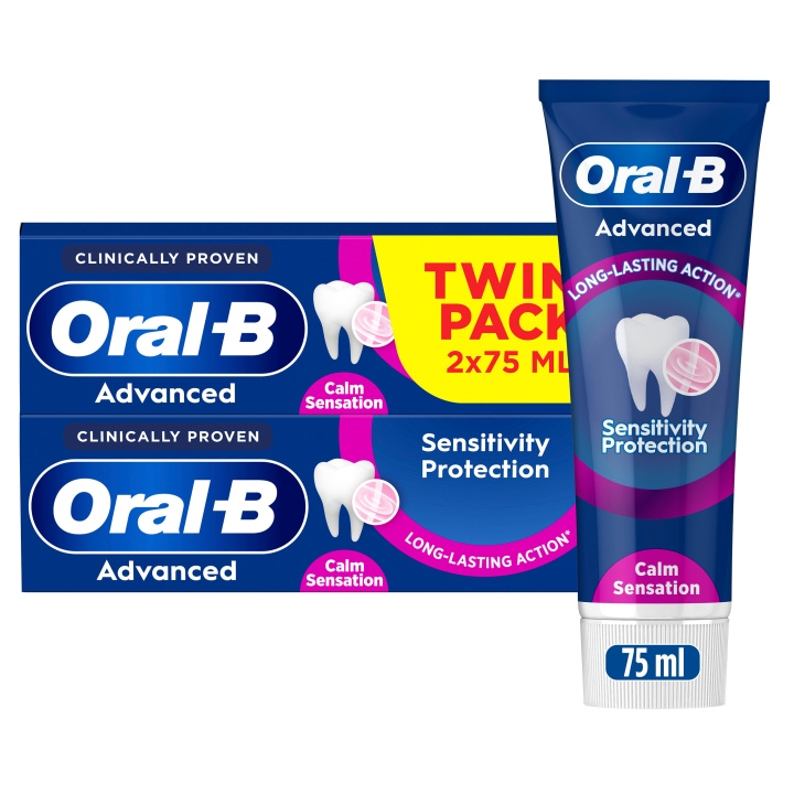 Oral B Advanced Sensitivity Protection Calm Sensation Tandkräm - 150 ml i gruppen SKÖNHET & HÄLSA / Munvård / Whiteningprodukter hos TP E-commerce Nordic AB (D28919)