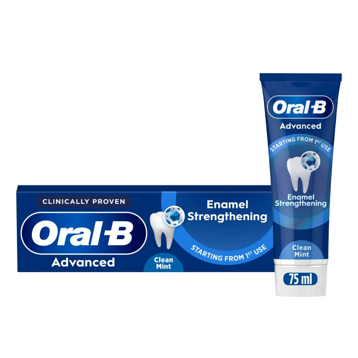 Oral B Tandkräm Advanced Enamel Strengthening Clean Mint - 75 ml i gruppen SKÖNHET & HÄLSA / Munvård / Whiteningprodukter hos TP E-commerce Nordic AB (D28923)