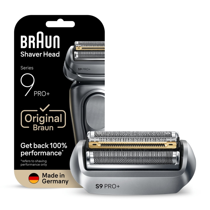 Braun Series 9 PRO+ Elektrisk rakapparat - ORIGINAL ersättningshuvud, 96M - Silver i gruppen SKÖNHET & HÄLSA / Hår & Styling / Rakning & Trimning / Rakapparater hos TP E-commerce Nordic AB (D28927)