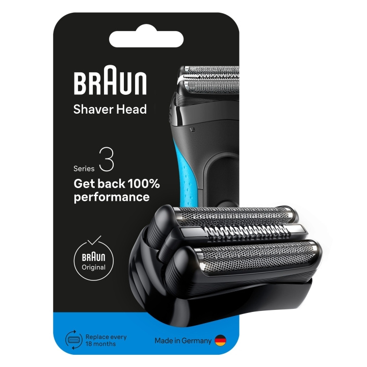 Braun Series 3 elektrisk rakapparat ORIGINAL ersättningshuvud, 21B - Svart i gruppen SKÖNHET & HÄLSA / Hår & Styling / Rakning & Trimning / Rakapparater hos TP E-commerce Nordic AB (D28929)