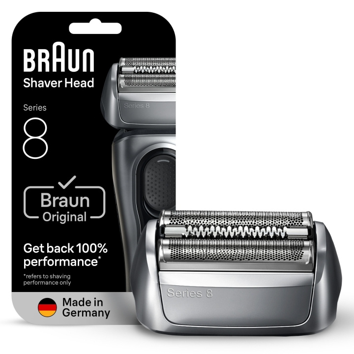 Braun Series 8 Elektrisk rakapparat - ORIGINAL ersättningshuvud, 83M - Silver i gruppen SKÖNHET & HÄLSA / Hår & Styling / Rakning & Trimning / Rakapparater hos TP E-commerce Nordic AB (D28930)