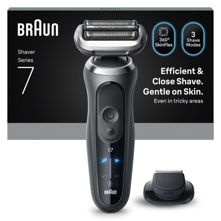 Braun Series 7 Elektrisk rakapparat - Grå i gruppen SKÖNHET & HÄLSA / Hår & Styling / Rakning & Trimning / Rakapparater hos TP E-commerce Nordic AB (D28937)