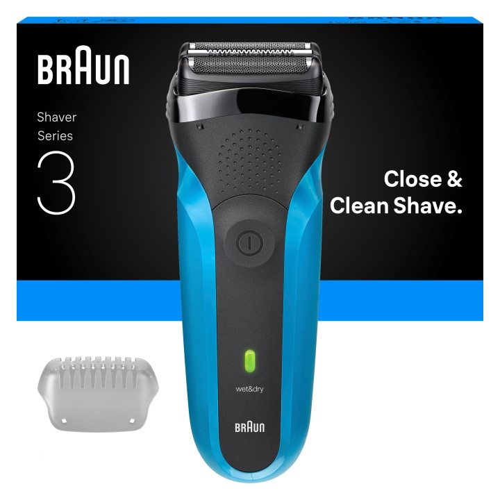 Braun Series 3 Elektrisk rakapparat, Wet & Dry, 310S - Blue i gruppen SKÖNHET & HÄLSA / Hår & Styling / Rakning & Trimning / Rakapparater hos TP E-commerce Nordic AB (D28944)