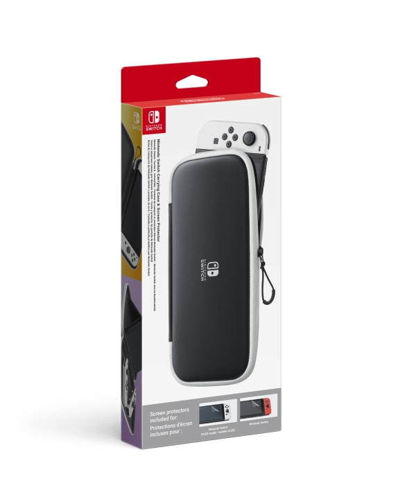 Nintendo Switch OLED bärväska med skärmskydd i gruppen HEMELEKTRONIK / Spelkonsoler & Tillbehör / Nintendo Switch hos TP E-commerce Nordic AB (D28956)