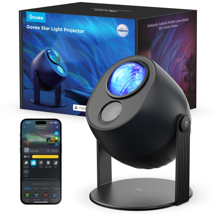 Govee Star Light Projector – Transform Your Space with Mesmerizing Starry Skies i gruppen HEMELEKTRONIK / Ljud & Bild / Hemmabio, HiFi & Bärbart / Projektorer & Projektorfästen hos TP E-commerce Nordic AB (D29015)