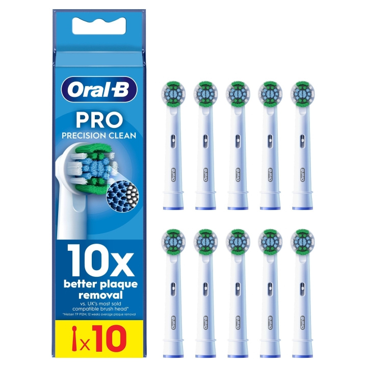 Oral B Pro Precision Clean Tandborsthuvuden - Vit - 10 st i gruppen SKÖNHET & HÄLSA / Munvård / Borsthuvuden & Tillbehör hos TP E-commerce Nordic AB (D29026)