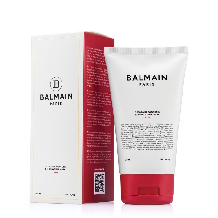 Balmain Hair Couleurs Couture Illuminating Red Mask - Röd - 150 ml i gruppen SKÖNHET & HÄLSA / Hår & Styling / Hårvårdsprodukter / Hårinpackning hos TP E-commerce Nordic AB (D29152)