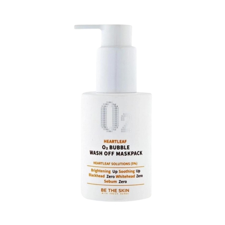 Be The Skin Heartleaf O2 Bubble Wash Off Mask Pack - 120 g i gruppen SKÖNHET & HÄLSA / Hudvård / Ansiktsvård / Masker hos TP E-commerce Nordic AB (D29253)