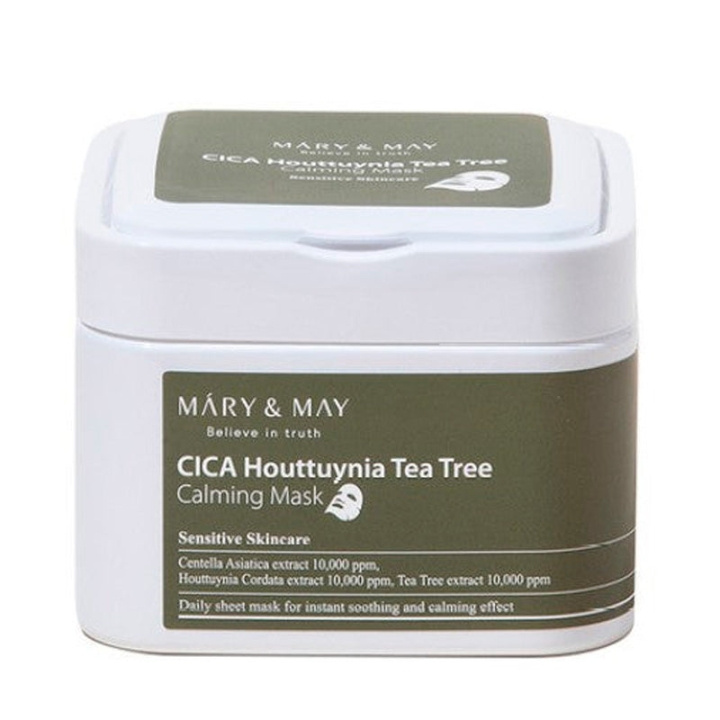Mary&May Cica Houttuynia Tea Tree Calming Mask - 30 st - 400 ml i gruppen SKÖNHET & HÄLSA / Hudvård / Ansiktsvård / Masker hos TP E-commerce Nordic AB (D29267)