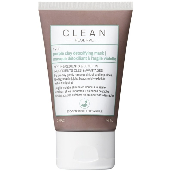 Clean Reserve - Purple Clay Detox ansiktsmask 59ml i gruppen SKÖNHET & HÄLSA / Hudvård / Ansiktsvård / Masker hos TP E-commerce Nordic AB (D29406)