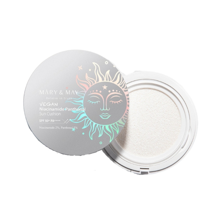 Mary&May Vegan Niacinamide Panthenol Sun Cushion SPF50+ PA++++ - 25 g i gruppen SKÖNHET & HÄLSA / Hudvård / Solskydd & Tanning / Solskydd hos TP E-commerce Nordic AB (D29422)