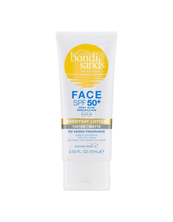 Bondi Sands Everyday Matte Tonad Ansiktslotion - SPF 50+ - 75 ml i gruppen SKÖNHET & HÄLSA / Hudvård / Solskydd & Tanning / Solskydd hos TP E-commerce Nordic AB (D29433)