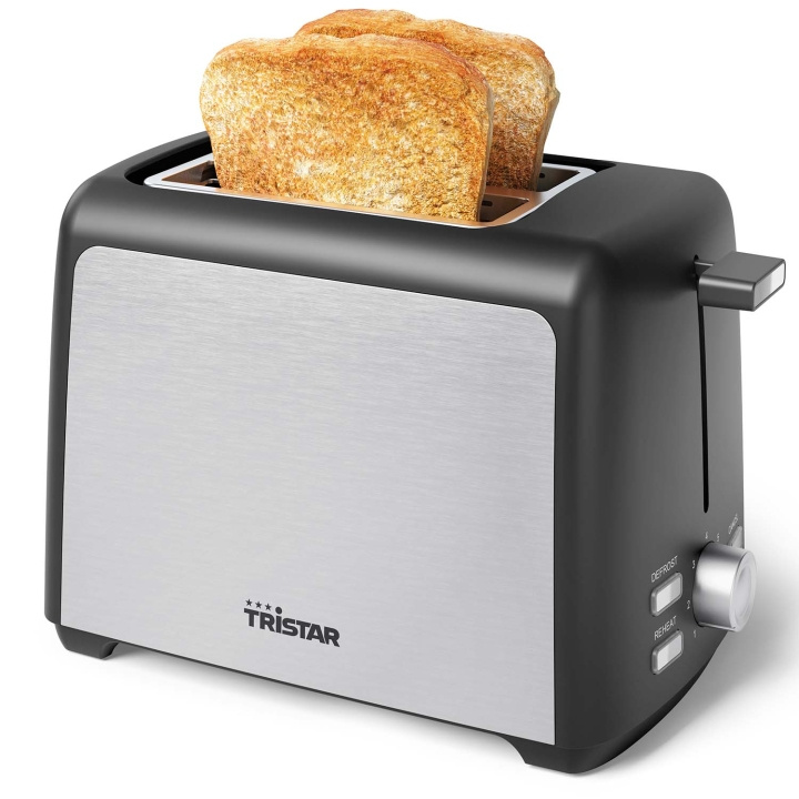 Tristar Brödrost 2 skivors 800W Rostfri - BR-1058 i gruppen HEM, HUSHÅLL & TRÄDGÅRD / Hushållsmaskiner / Brödrostar & Bordsgrillar / Brödrostar hos TP E-commerce Nordic AB (D29498)