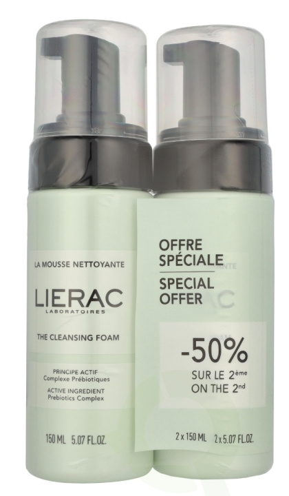 Lierac Paris Lierac The Cleansing Foam Duo Set 300 ml 2 x 150ml i gruppen SKÖNHET & HÄLSA / Hudvård / Ansiktsvård / Rengöring hos TP E-commerce Nordic AB (D29549)