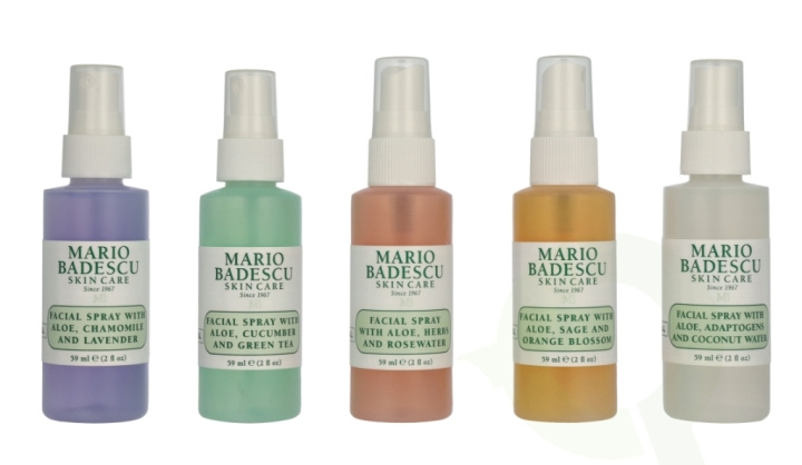 Mario Badescu Mini Mist Collection Set 295 ml Chamomile & Lavender 59ml/Hers, and Rosewater 59ml/Cucumber And Green Tea 59ml/Sage & Orange Blossom 59ml/Adaptogens & Coconut Water 59ml i gruppen SKÖNHET & HÄLSA / Hudvård / Kroppsvård / Bodymist hos TP E-commerce Nordic AB (D29572)