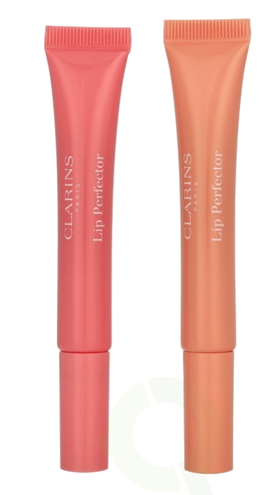 Clarins Natural Lip Perfector Set 24 ml #01 Rose Shimmer 12ml/ #02 Apricot Shimmer 12ml i gruppen SKÖNHET & HÄLSA / Makeup / Läppar / Läppbalsam hos TP E-commerce Nordic AB (D29594)