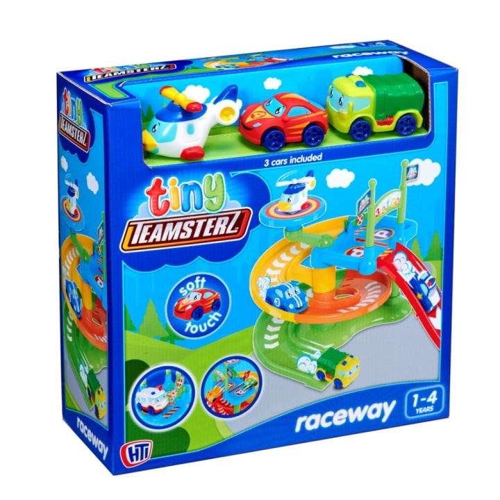 Teamsterz Tiny Teamsterz - Racerbana + 3 bilar (1425004) i gruppen LEKSAKER, BARN- & BABYPRODUKTER / Leksaker / Lekset hos TP E-commerce Nordic AB (D29657)