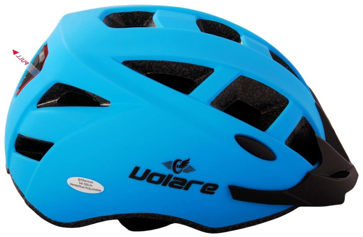 Volare Cykelhjälm - Blå m/LED 54-58 cm (1128) i gruppen SPORT, FRITID & HOBBY / Sportutrustning / Cykeltillbehör / Hjälmar hos TP E-commerce Nordic AB (D29664)