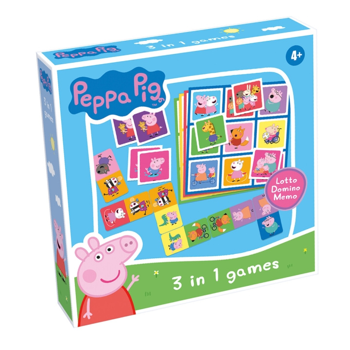 Peppa Pig 3 i 1 Memo (60480) i gruppen LEKSAKER, BARN- & BABYPRODUKTER / Spel / Sällskapsspel hos TP E-commerce Nordic AB (D29681)