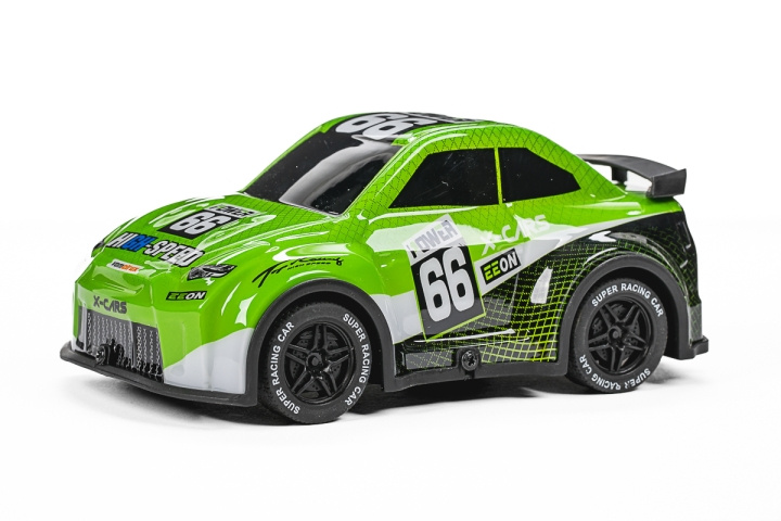TEC-TOY Mini Rally R/C 1:24 2,4GHz m/ljus, grön (471274) i gruppen LEKSAKER, BARN- & BABYPRODUKTER / Radiostyrt / Radiostyrda bilar hos TP E-commerce Nordic AB (D29725)
