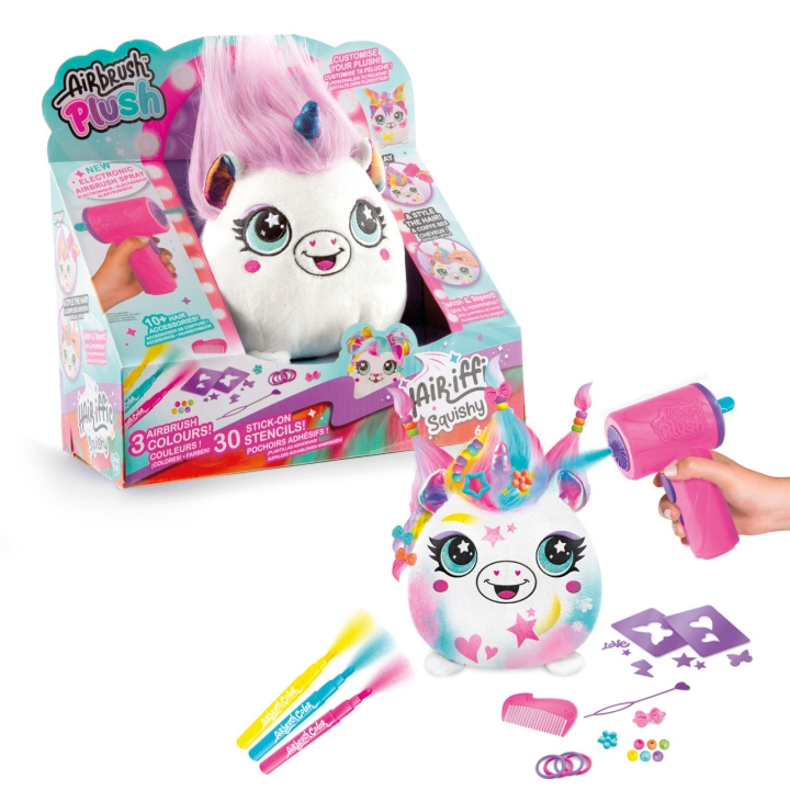 Airbrush Plush Hair\'iffic 17cm Squish Pal - Prinsessa (1040111) i gruppen LEKSAKER, BARN- & BABYPRODUKTER / Babyleksaker / Gosedjur hos TP E-commerce Nordic AB (D29752)