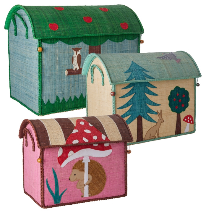 RICE Stort set med 3 leksakskorgar Happy Forest Theme i gruppen LEKSAKER, BARN- & BABYPRODUKTER / Barnrum / Förvaring hos TP E-commerce Nordic AB (D29830)