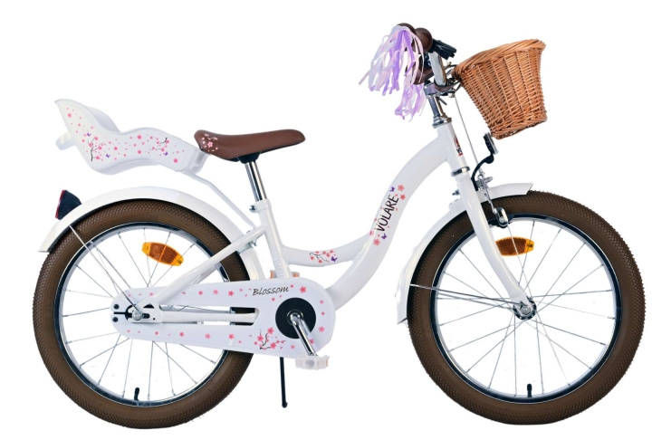 Volare Barncykel 18 - Blossom White (51834) i gruppen LEKSAKER, BARN- & BABYPRODUKTER / Uteleksaker / Cyklar & Sparkcyklar hos TP E-commerce Nordic AB (D29888)