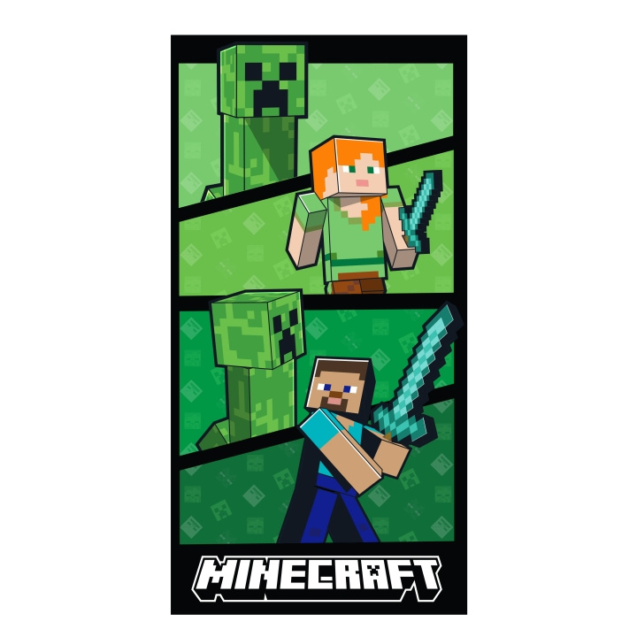 MINECRAFT Strandhandduk - 70 x 140 cm - MINECRAFT (MNC698) i gruppen HEM, HUSHÅLL & TRÄDGÅRD / Badrum / Handdukar hos TP E-commerce Nordic AB (D29897)