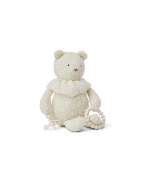 Smallstuff Aktivitetsbjörn, bouclè merinoull, off white - (40006-01) i gruppen LEKSAKER, BARN- & BABYPRODUKTER / Babyleksaker / Gosedjur hos TP E-commerce Nordic AB (D29904)