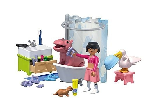 Playmobil Djur & Vänner: Badtid för djur (71950) i gruppen LEKSAKER, BARN- & BABYPRODUKTER / Leksaker / Lekset hos TP E-commerce Nordic AB (D29998)