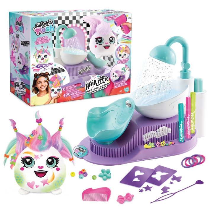 Airbrush Plush Hair-iffic frisörsalong (12044) i gruppen LEKSAKER, BARN- & BABYPRODUKTER / Leksaker / Lekset hos TP E-commerce Nordic AB (D30046)