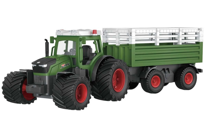 MX R/C Constructions Traktor R/C med hängare 2,4GHz, 3,7V Li-Ion, grön (471477) i gruppen LEKSAKER, BARN- & BABYPRODUKTER / Radiostyrt / Övrigt radiostyrt hos TP E-commerce Nordic AB (D30062)