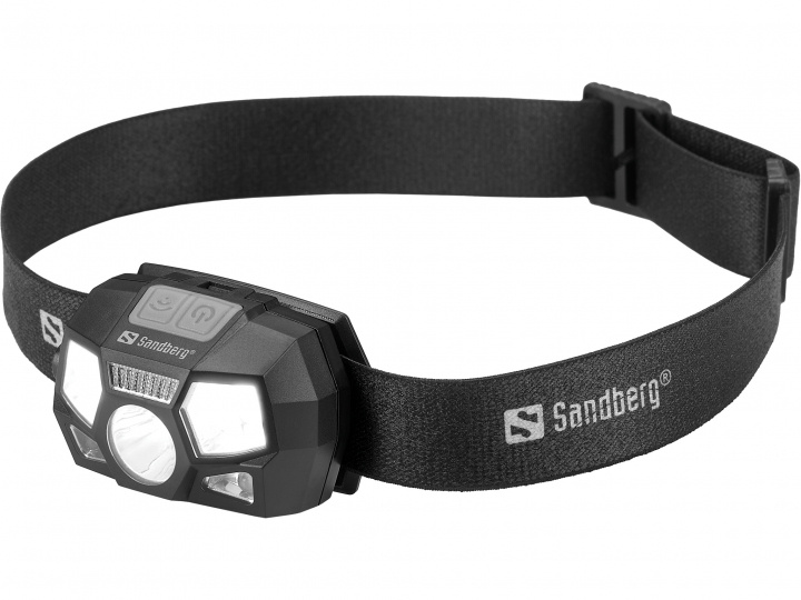 Sandberg Pannlampa 5in1 laddningssensor i gruppen SPORT, FRITID & HOBBY / Ficklampor & Pannlampor / Pannlampor hos TP E-commerce Nordic AB (D30160)