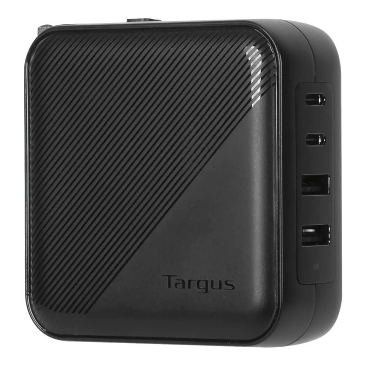 Targus PowerElite Universal 100 W 4-portars GaN-väggladdare - med reseadaptrar i gruppen SMARTPHONE & SURFPLATTOR / Laddare & Kablar / Väggladdare / Väggladdare Typ C hos TP E-commerce Nordic AB (D30163)