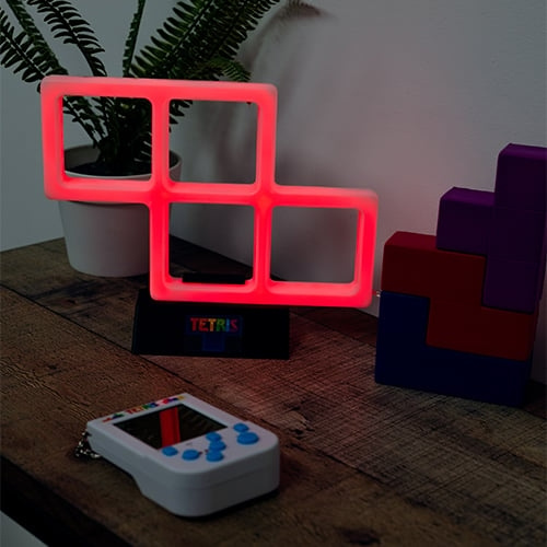 Tetris Röd neonlampa - Röd - 21cm x 14cm | LEKSAKER, BARN- & BABYPRODUKTER - Barnrum - Barnlampor - Bordslampor | GameStuff