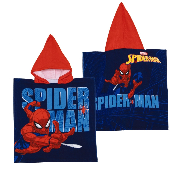 Spider-Man poncho i mikrofiber - 50 x 100 cm (SM17002) i gruppen SPORT, FRITID & HOBBY / Roliga prylar / Övrigt hos TP E-commerce Nordic AB (D30267)