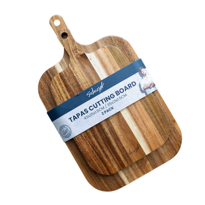 Sobczyk Tapas skärbräda - 2-pack - 43x25x1,5 cm och 35x21x1,5 cm - E i gruppen HEM, HUSHÅLL & TRÄDGÅRD / Köksredskap / Skärbrädor hos TP E-commerce Nordic AB (D30283)