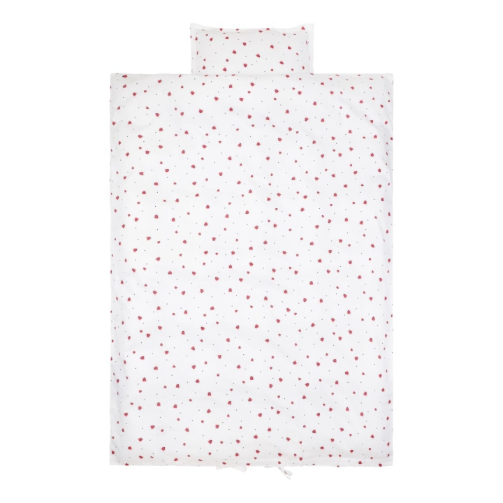 Vanilla Copenhagen Sängkläder Baby - Lady Lovebug - Milk - 70 x 100 cm, 40 x 45 cm (BEDB1224) i gruppen LEKSAKER, BARN- & BABYPRODUKTER / Barntextilier / Sängkläder / Bäddset för vagn & vagga hos TP E-commerce Nordic AB (D30295)