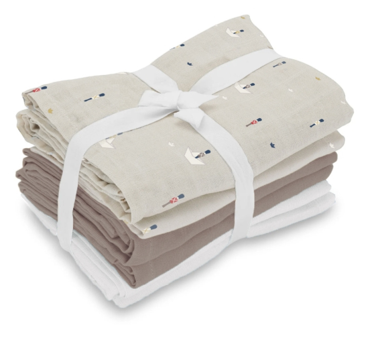 Vanilla Copenhagen Muslins 6-pack - Cozy Grey - 70 x 70 cm (MUSL8524) i gruppen LEKSAKER, BARN- & BABYPRODUKTER / Barntextilier / Sängkläder / Barnlakan hos TP E-commerce Nordic AB (D30315)