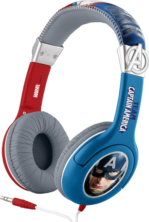 Upcoming Minds eKids - Captain America stereohörlurar i gruppen HEMELEKTRONIK / Ljud & Bild / Hörlurar & Tillbehör / Hörlurar hos TP E-commerce Nordic AB (D30369)
