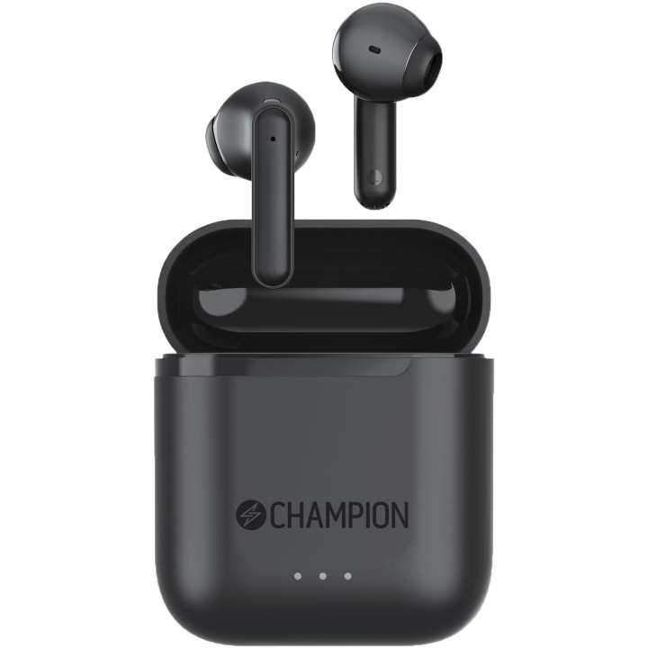 Champion Hörlurar Earbuds TWS Svart i gruppen HEMELEKTRONIK / Ljud & Bild / Hörlurar & Tillbehör / Hörlurar hos TP E-commerce Nordic AB (D30581)