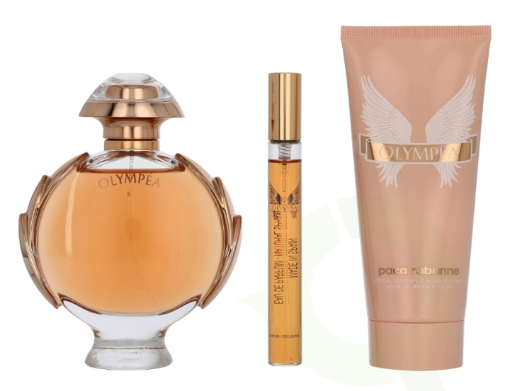 Paco Rabanne Olympea Giftset 190 ml Edp Spray 80ml/Body Lotion 100ml/Edp Spray 10ml i gruppen SKÖNHET & HÄLSA / Doft & Parfym / Parfym / Parfymboxar hos TP E-commerce Nordic AB (D30699)