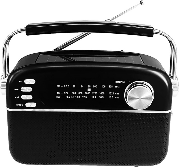 Manta FM/AW/SW portable radio with solar panel i gruppen HEMELEKTRONIK / Ljud & Bild / Hemmabio, HiFi & Bärbart / Radio & Väckarklockor / Radio hos TP E-commerce Nordic AB (D30842)