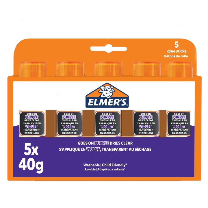 Elmer\'s Disappearing Purple Limstift 40 gram (5-pack) (2143884) i gruppen LEKSAKER, BARN- & BABYPRODUKTER / Leksaker / Pyssel hos TP E-commerce Nordic AB (D30853)